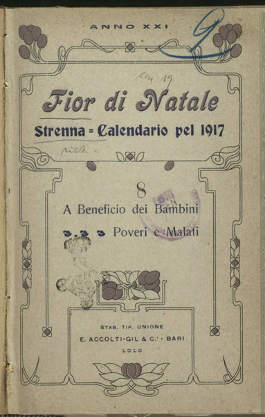 Fior di Natale : strenna-calendario pel 1917 : a beneficio dei bambini poveri e malati